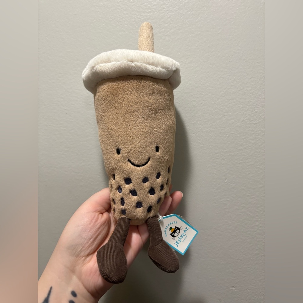 Jellycat Amuseables Bubble Tea Plush with Tan and Brown